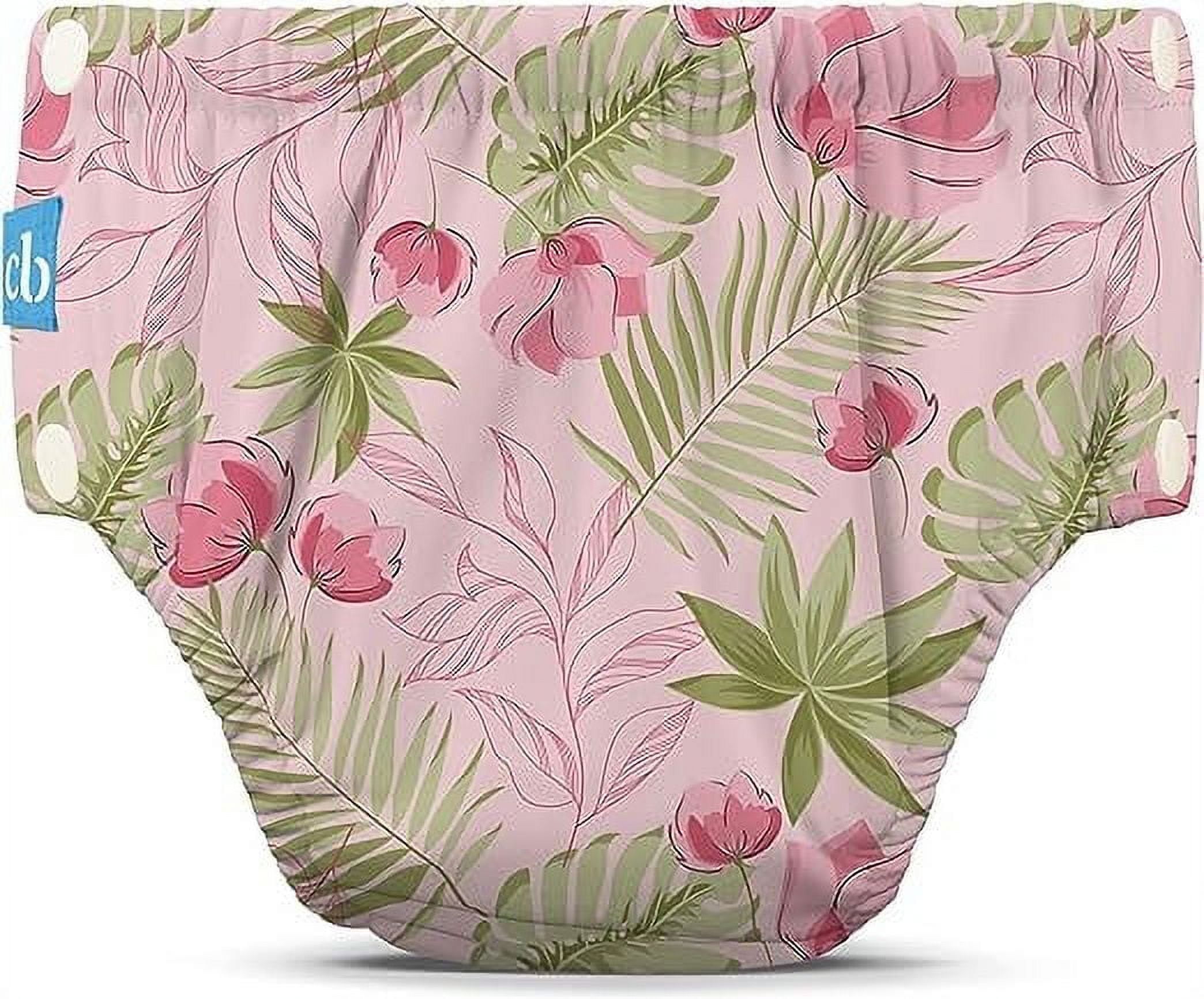 Charlie Banana Reusable Training Pants Snaps Multi-Color Pink Forest Size L (22-34 lbs) 1 Pack
